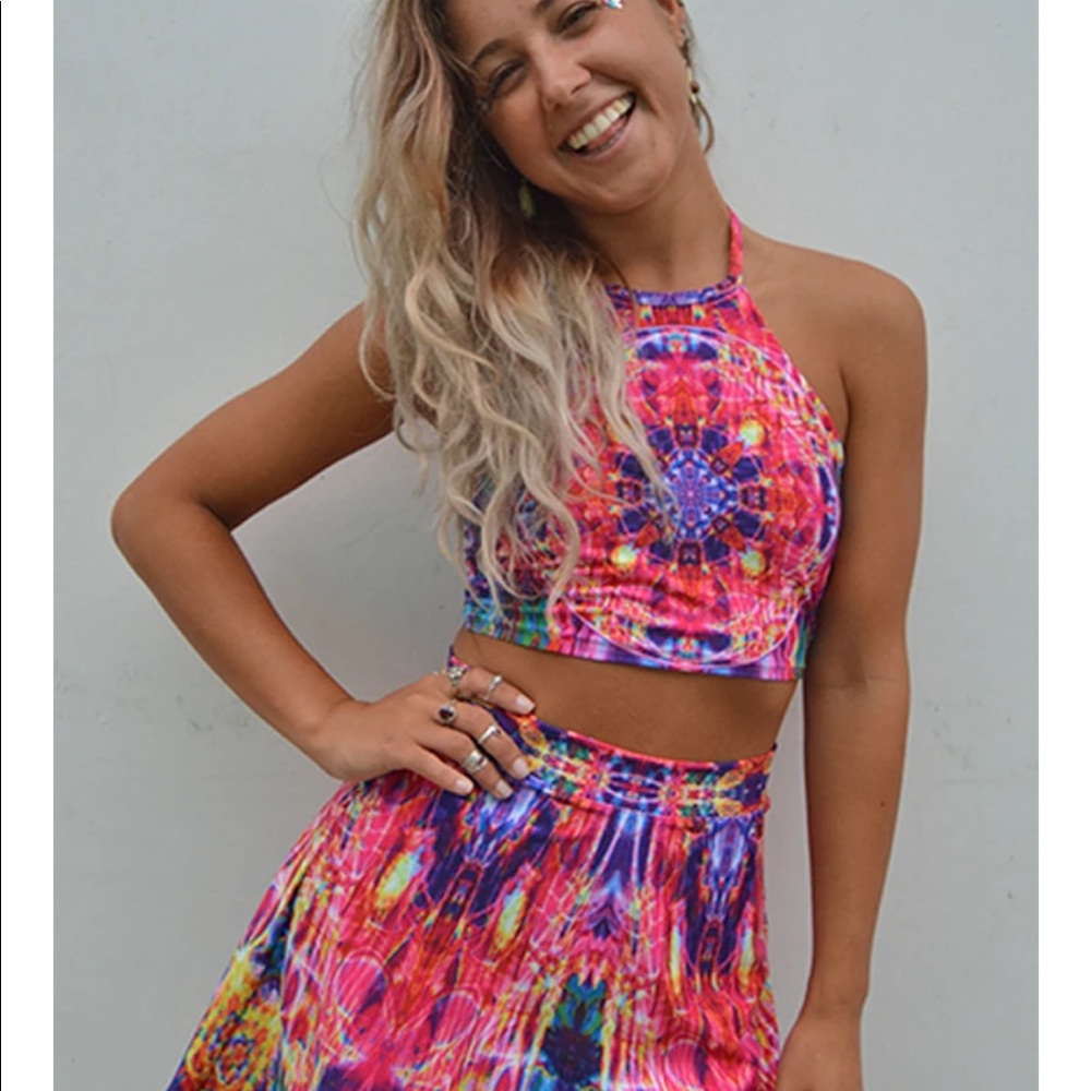 COPY - Liberated Heart Calypso Eco Set - Crop Top and Skirt (Size M)